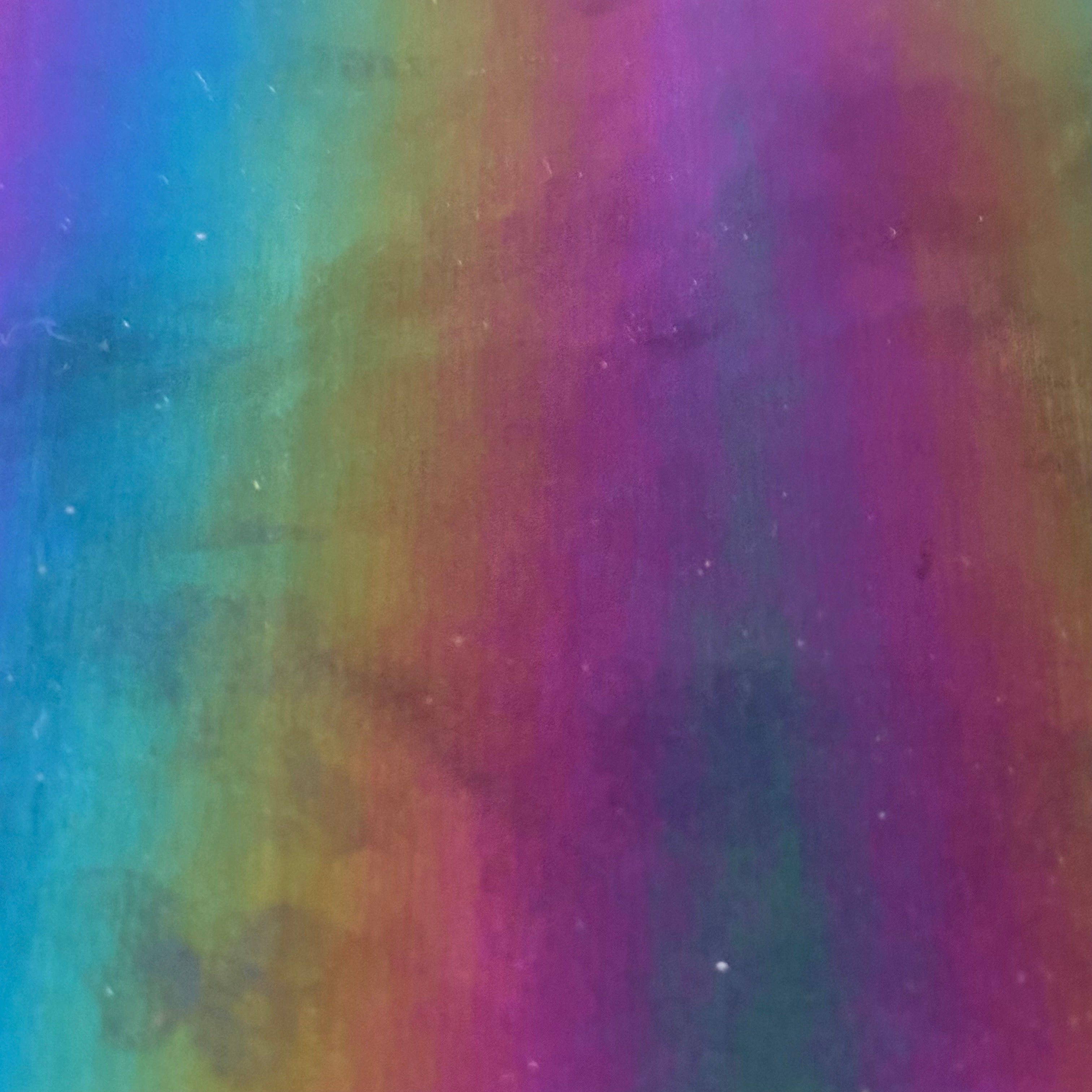 Rainbow Vinyl Polyester Non Stretch Bodre  Fabric | Spandex Palace